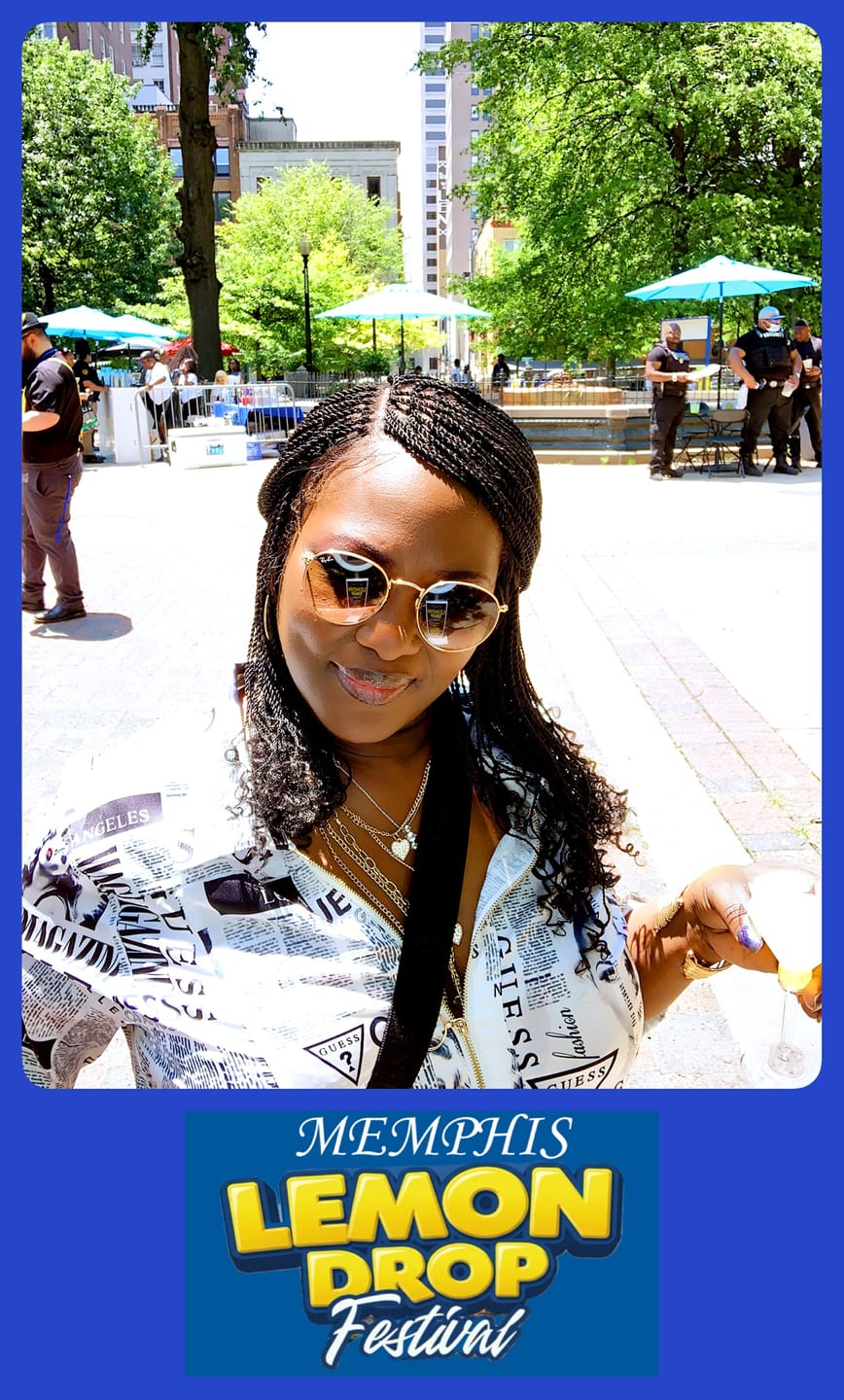 Customer photo review of Tina - Senegalese Mini Twist Braided Wig 14" Full Hand-tied Swiss HD Lace With Curly Ends - Human Baby Hair