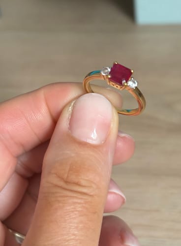 Customer photo review of Candy Scarlett Radiance Ruby Ring