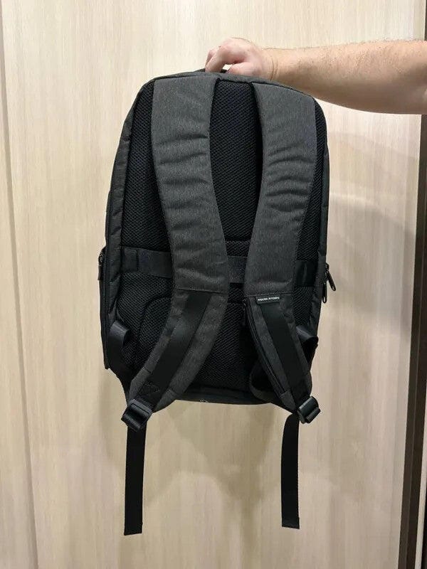 Customer photo review of Protector II: Upgrade Diamond-cut Design Hard shell Waterproof Multifunctional  Laptop Backpack