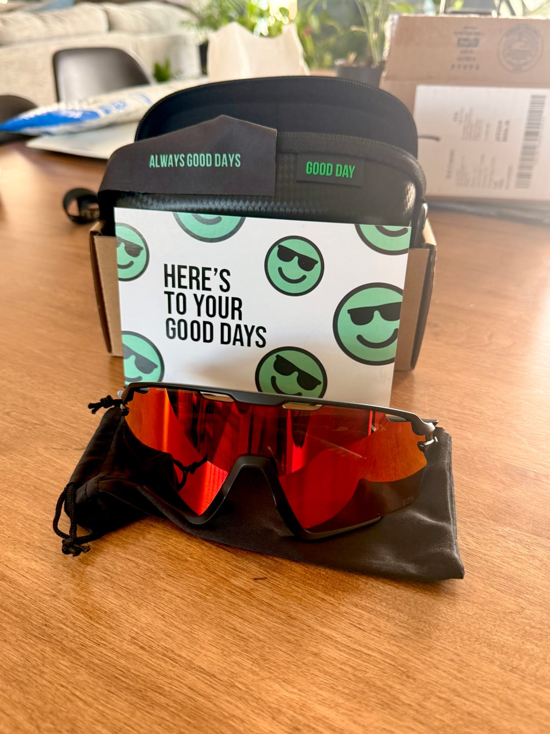 Customer photo review of The Steph Sunglasses - Red Lens