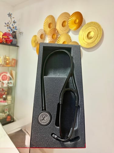 Customer photo review of 3M™ Littmann® Cardiology IV™ Diagnostic Stethoscope, Smoke-Finish Chestpiece and Stem, Black Tube, Stainless Headset, 27 inch, 6232