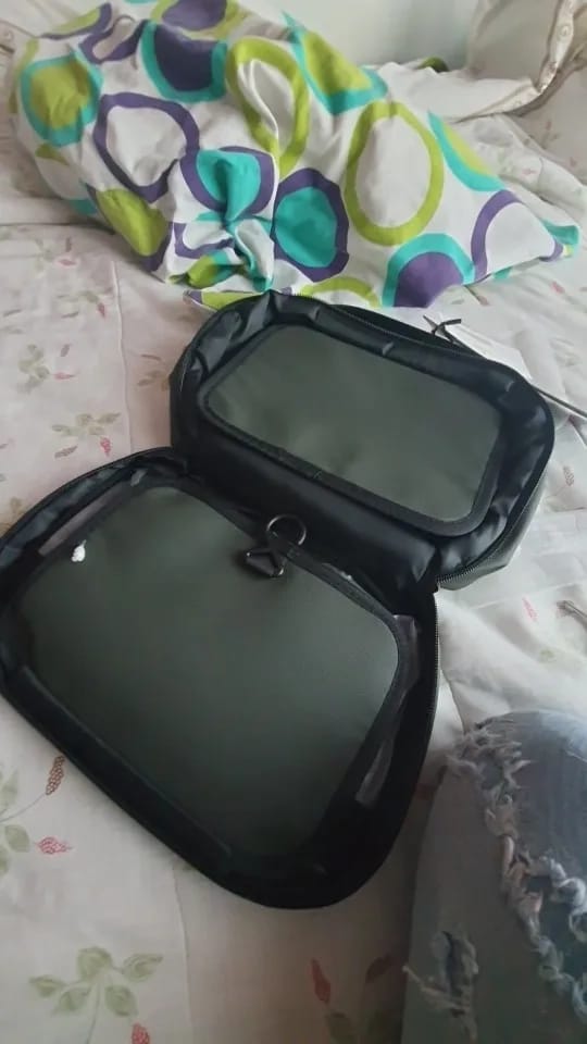 Customer photo review of Compact Size and Large Capacity Multi-Layer Paged Washbag