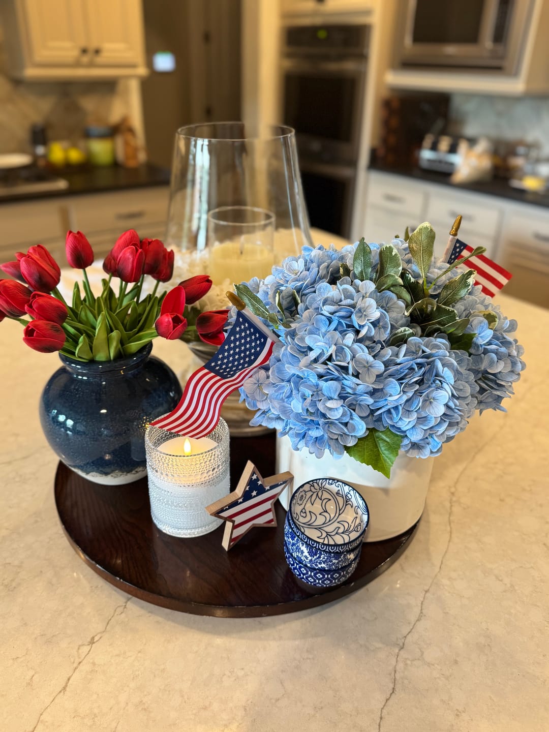 Customer photo review of Depression Glass Flameless Candle