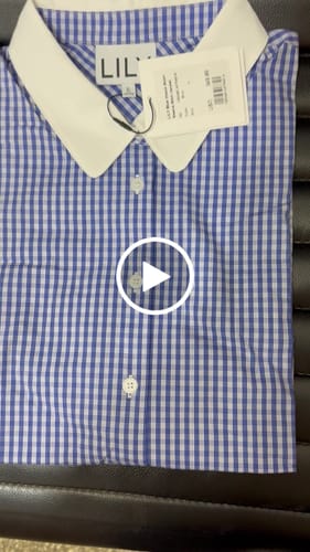 Customer video review of LILY Blue Check Short Sleeve Shirt Jacket