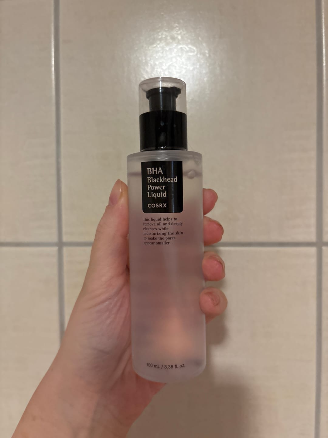 Customer photo review of Esence cīņai ar melnajiem punktiņiem Cosrx BHA Blackhead Power Liquid