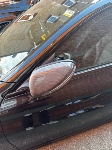 Customer photo review of Mercedes Pre-Preg Carbon Fiber Mirror Caps for W205 & W213 & W222 & & X253 & X290