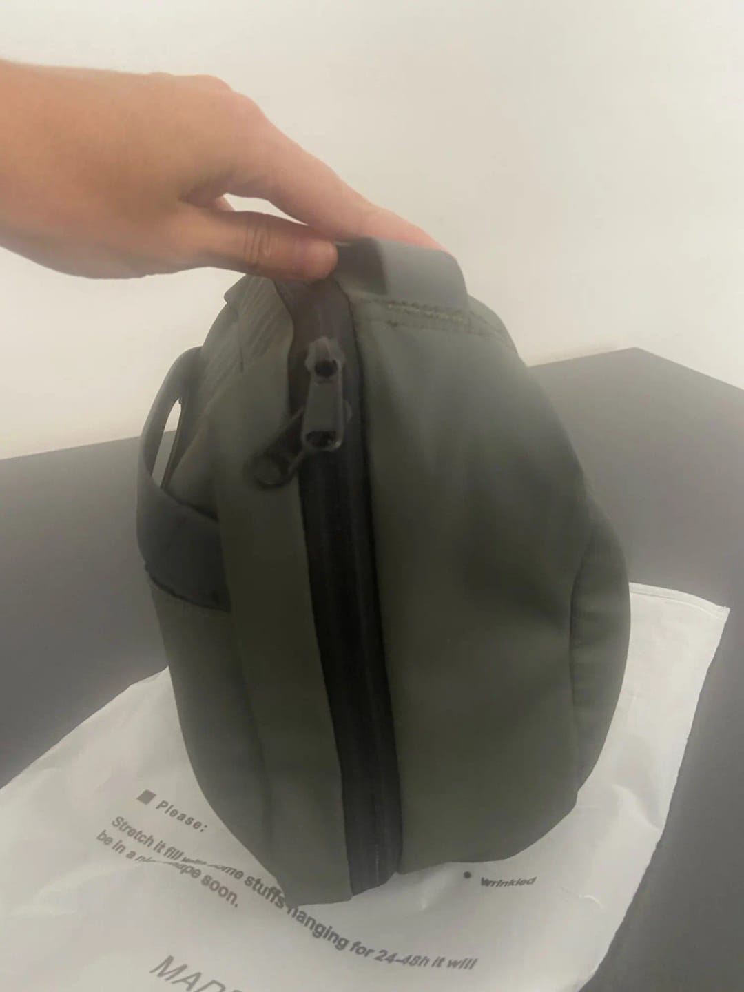 Customer photo review of Compact Size and Large Capacity Multi-Layer Paged Washbag