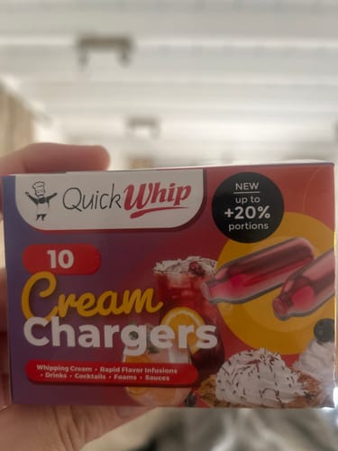 Customer photo review of *NEW 2025* EZYWHIP PRO CREAM CHARGERS N2O 10 PACK X 10 (100 BULBS)