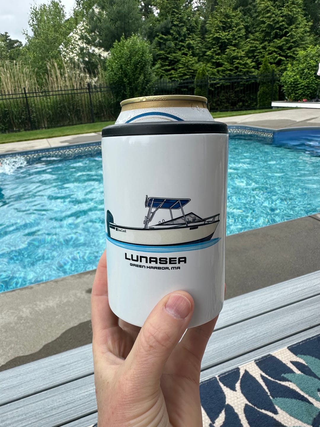 Customer photo review of Custom Metal Can Koozie