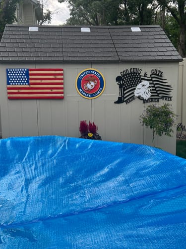 Customer photo review of United States Marine Corps Seal 3D Vintage Metal Wall Art
