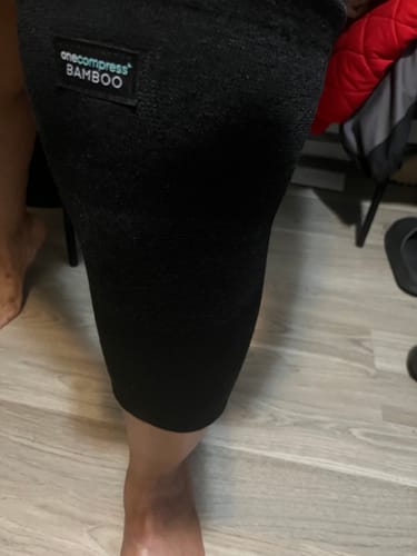 Customer photo review of Premium Bamboo Knee Sleeve
