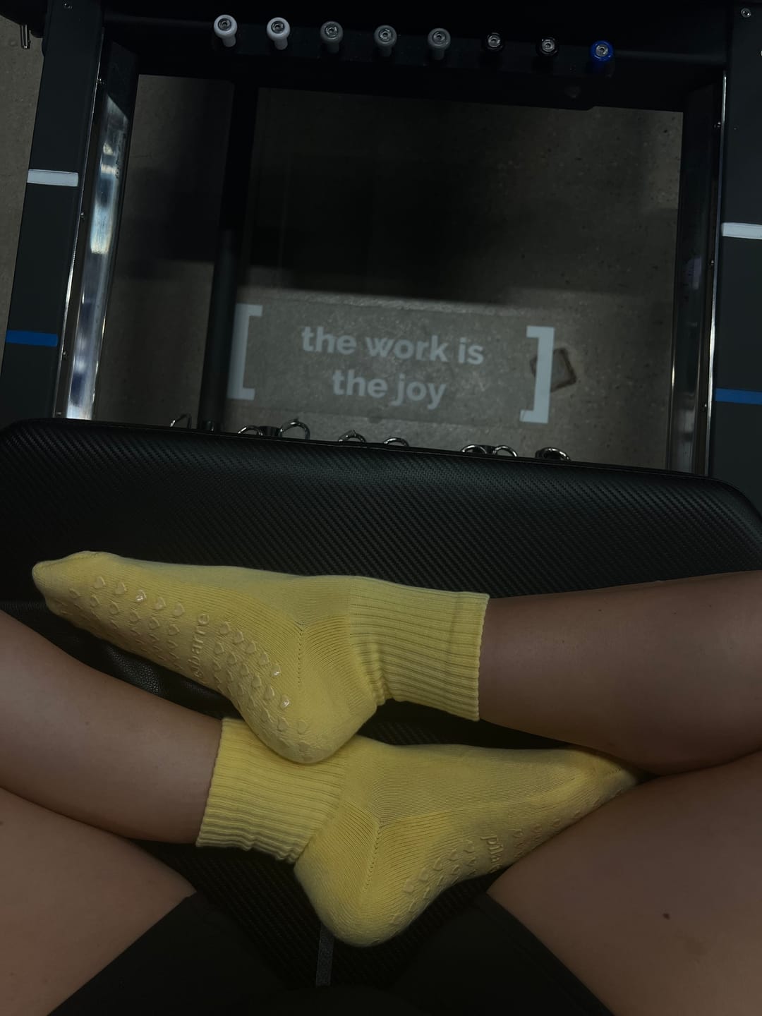 Customer photo review of PILA Plain Best Grip Socks - Butter Yellow