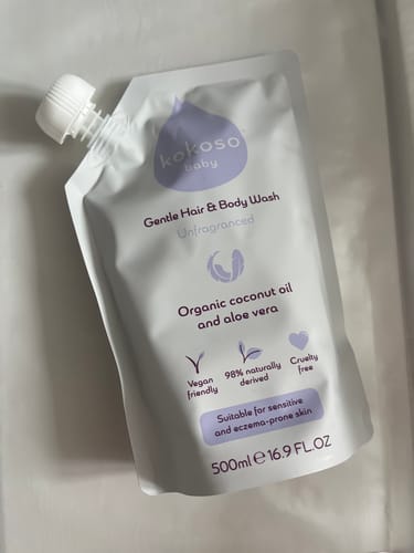 Customer photo review of Gentle Hair & Body Wash Refill