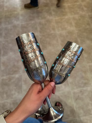 Customer photo review of Champagne Flutes Style 6