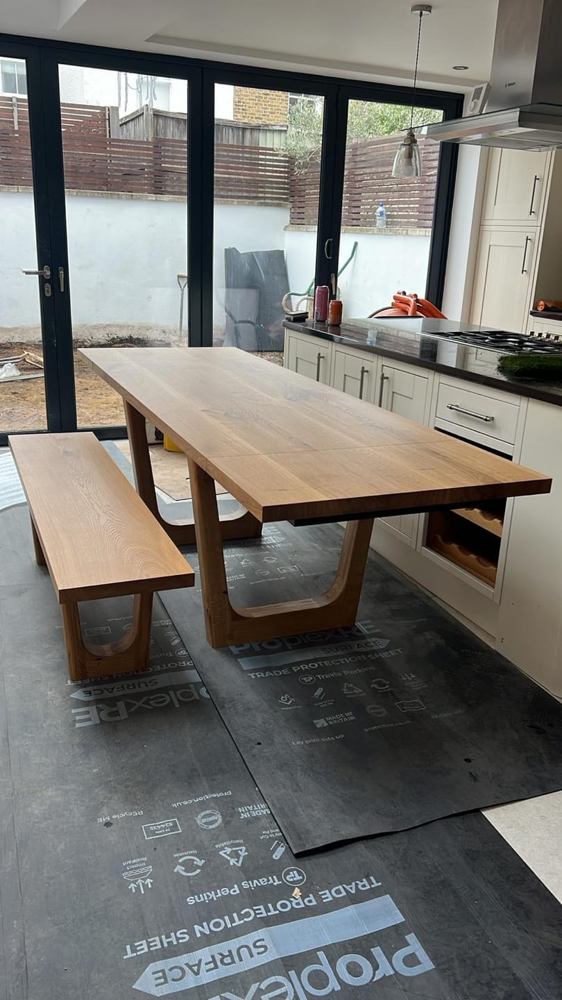 Customer photo review of Lilian Extendable Dining Table in Solid Oak