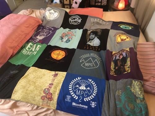 Customer photo review of Classic T-Shirt Blanket