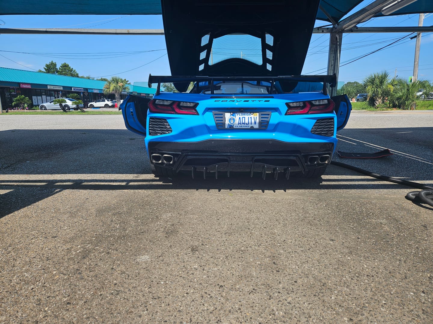 Customer photo review of Corvette C8 Rear Bumper Add-On Diffuser Splitter Lip