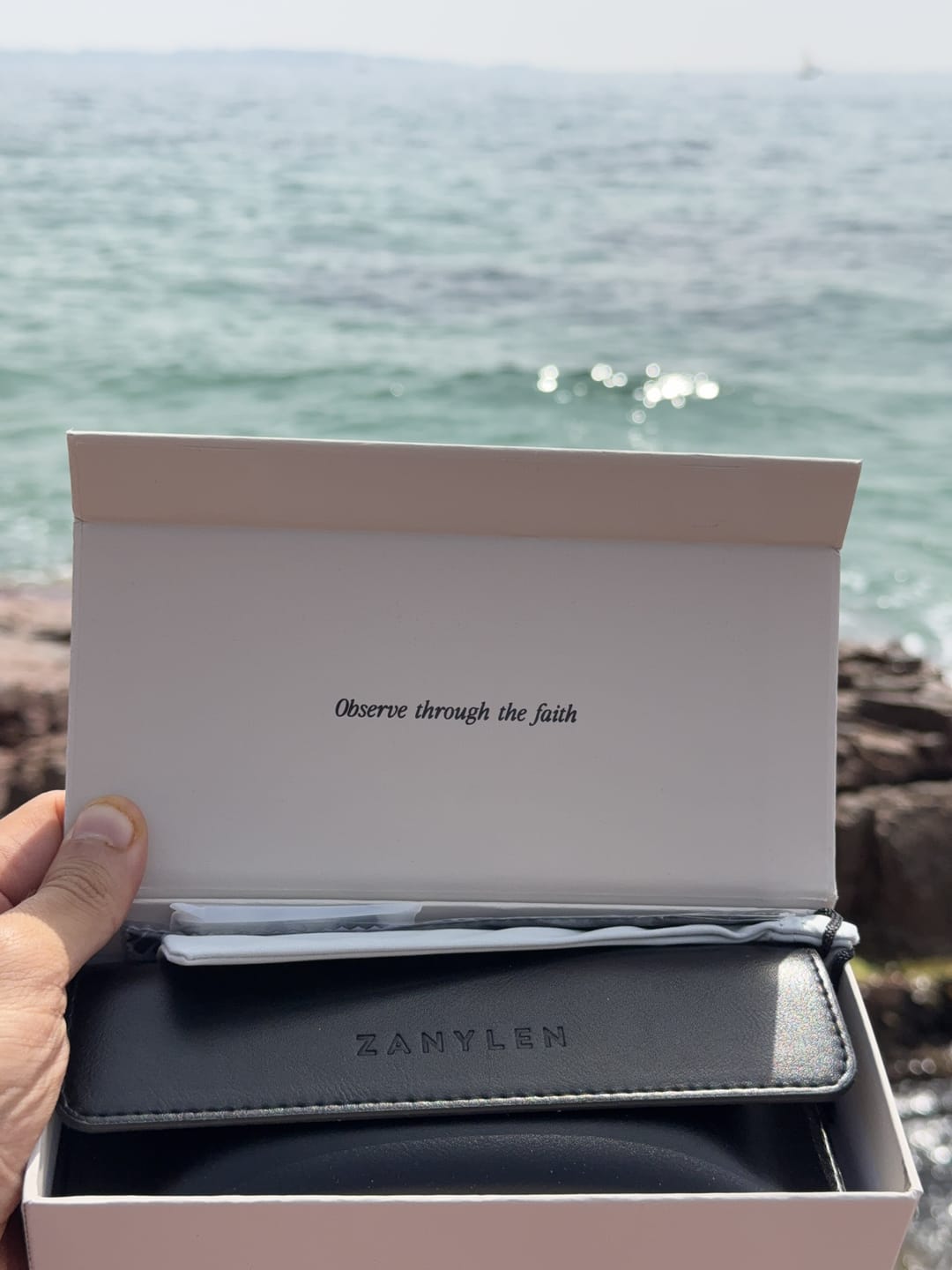 Customer photo review of Andie | Magnetic Clip-on Eyeglasses Sunglasses | ZanyLen New