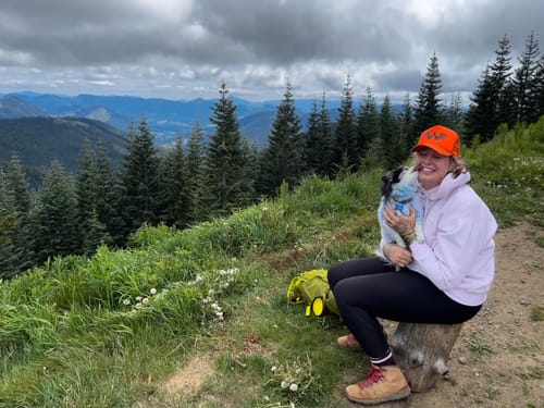 Customer photo review of Waylon Jennings Flying W Symbol Trucker Hat - Safety Orange Camo