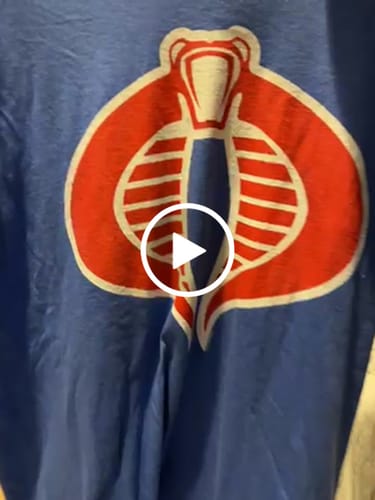 Customer video review of Classic Cobra Logo GI Joe T-Shirt