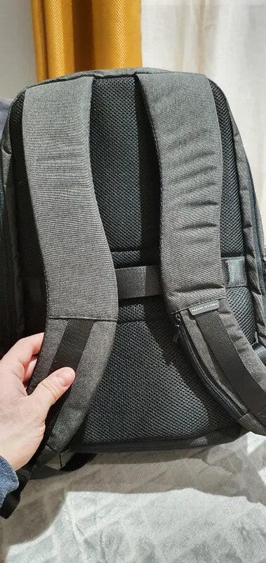 Customer photo review of Protector II: Upgrade Diamond-cut Design Hard shell Waterproof Multifunctional  Laptop Backpack