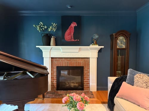 Customer photo review of Pink Cheetah on Blue Print