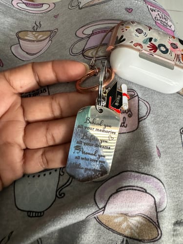 Customer photo review of Family Personalized Custom Graduation Keychain - Graduation Gift For Family Members, Brothers, Sisters