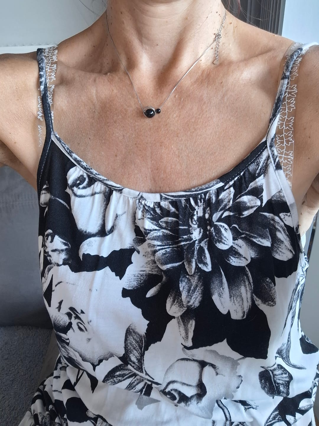 Customer photo review of Obsidian Halskette - Doppelanhänger