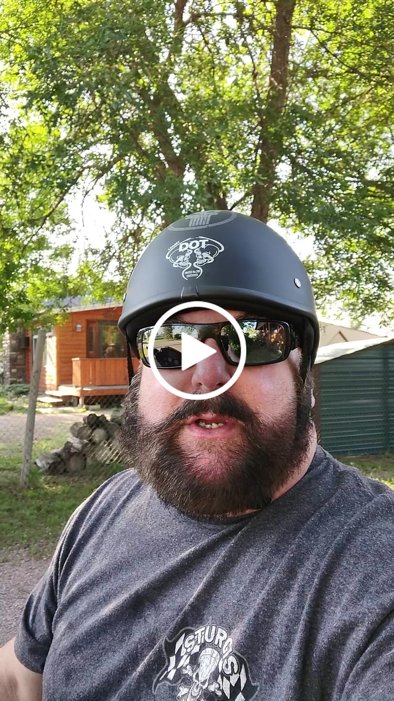 Customer video review of Low Profile Reversible DOT Polo Helmet / Punisher