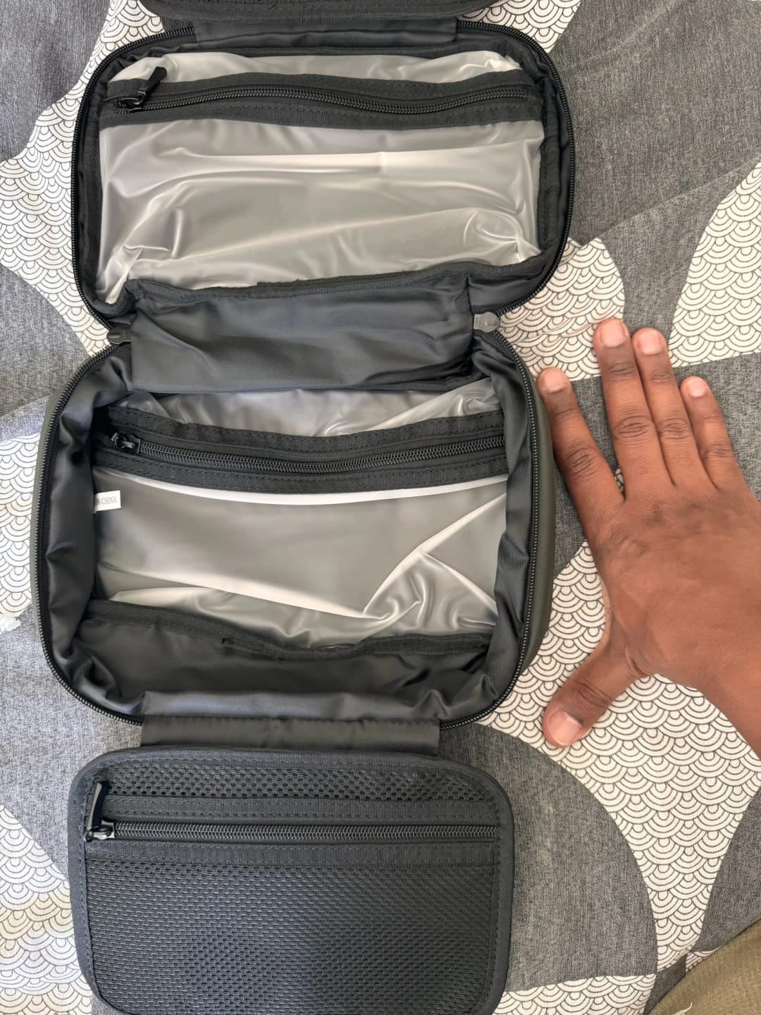 Customer photo review of Compact Size and Large Capacity Multi-Layer Paged Washbag