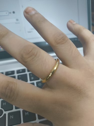 Customer photo review of SOLID RING - 18K GOLD-PLATED