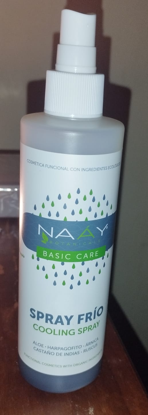 Customer photo review of Calming Spray Frío para dolor muscular, circulación y piernas cansadas