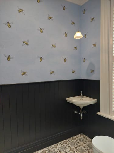 Customer photo review of Hairy Bee Wallpaper - 6 Colours