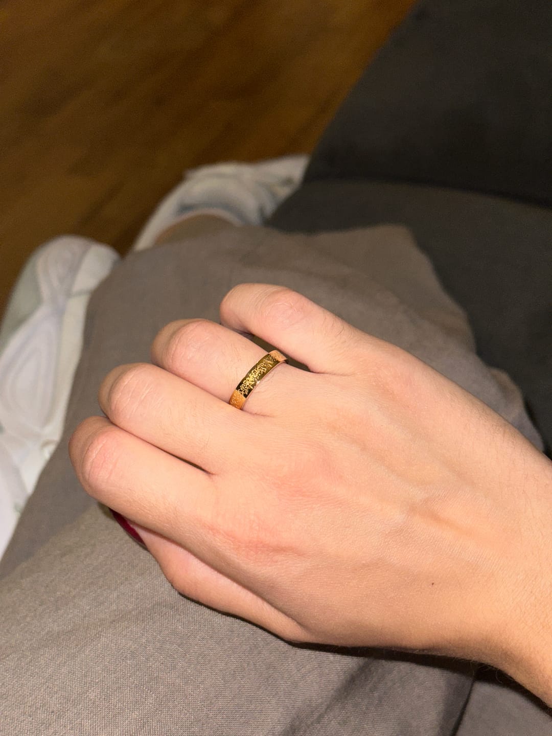 Customer photo review of "Gewiss, mit der Erschwernis, kommt die Erleichterung" Ring
