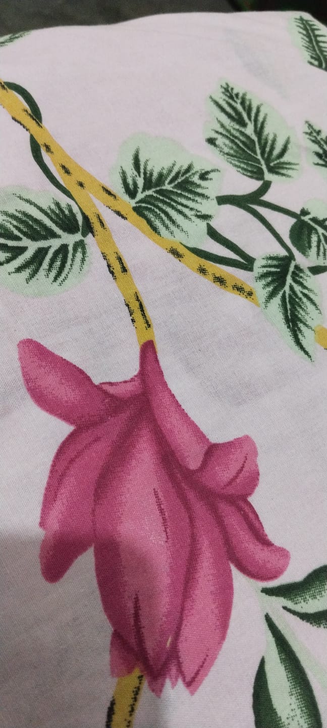 Customer photo review of 3 Pcs Premium Printed Bedsheet Set - 1273