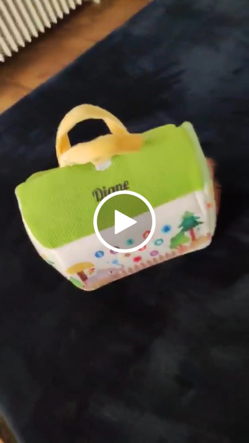 Customer video review of Ensemble zoo en peluche personnalisé, adapté aux enfants de 6 mois et plus