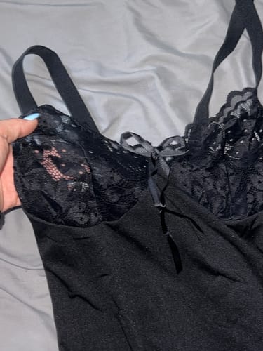 Customer photo review of Isabelle Lace Mini Dress