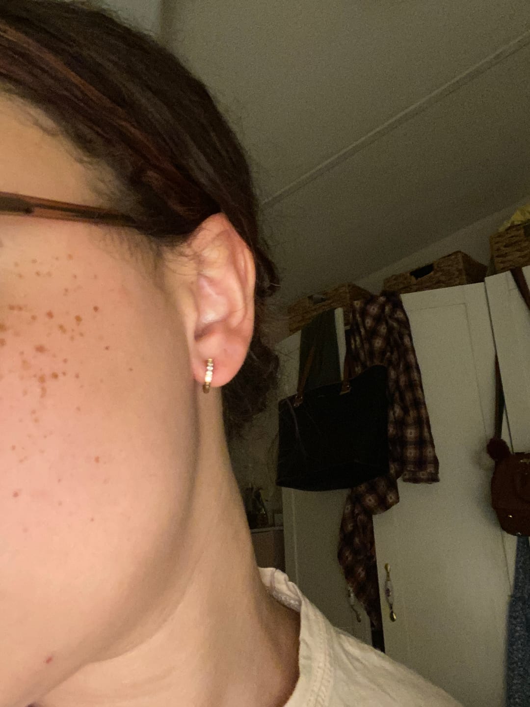 Customer photo review of My Huggies Sparkle Hoop Earrings