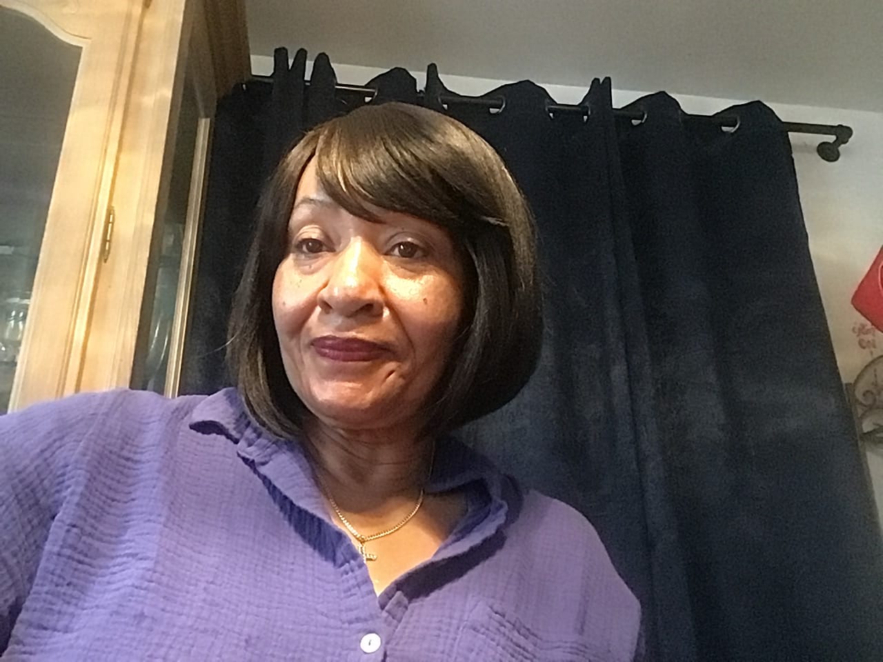 Customer photo review of Model Model Miss Divine Human Hair Blend Full Wig - KEEYA