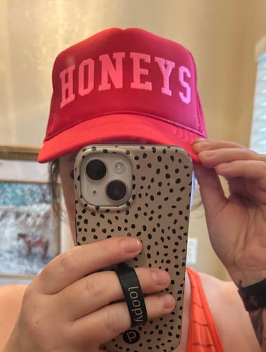 Customer photo review of Custom Puff Print Trucker