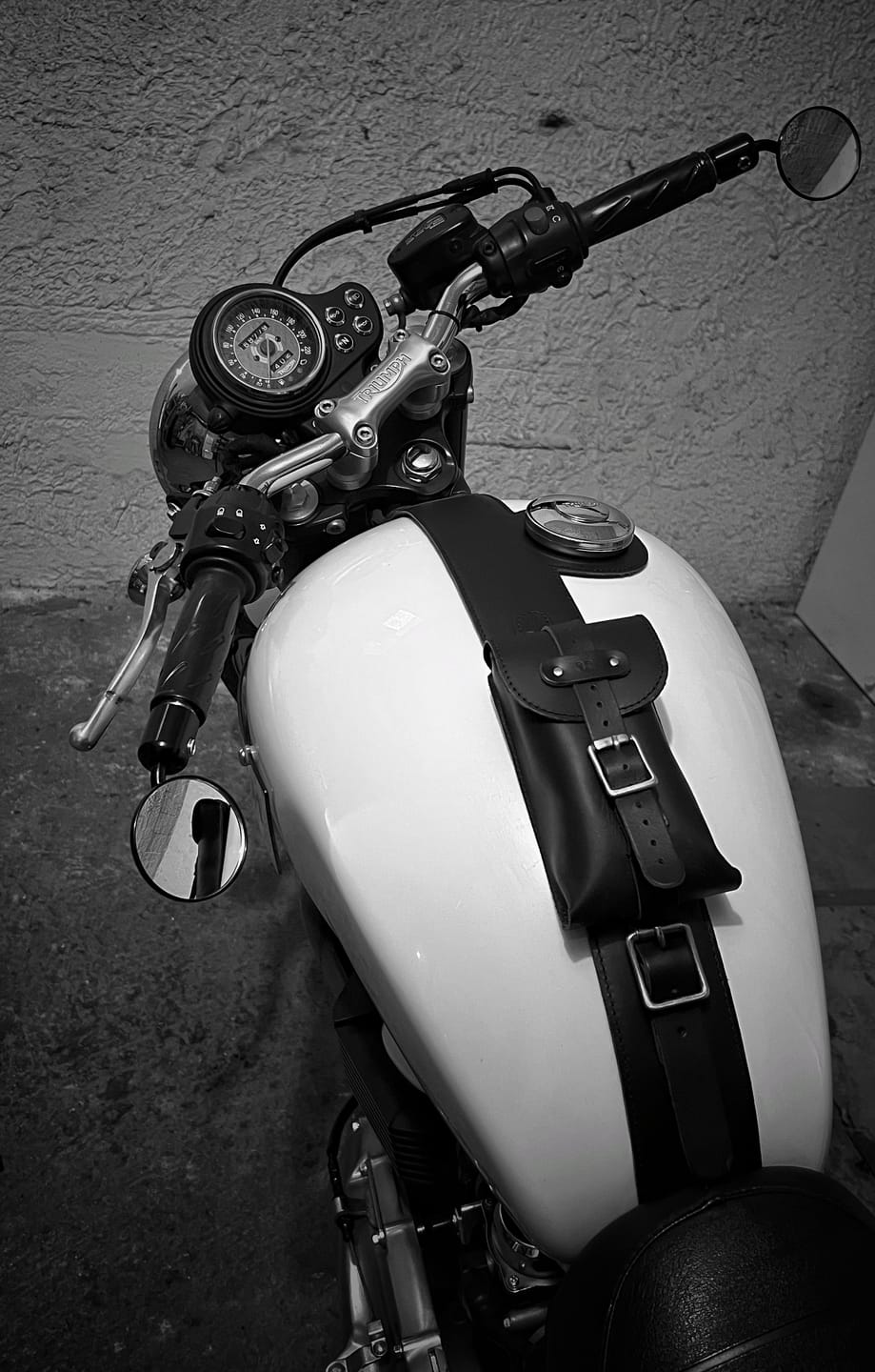 Customer photo review of triumph: moto exclusive tank strap