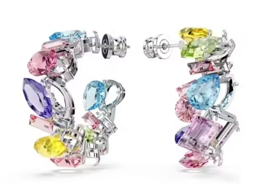 Customer photo review of ARETES PENDIENTES GEMA MULTI COLOR SWAROVSKI ARO + KIT DE REGALO