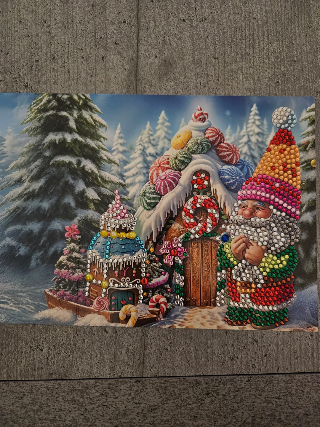 Customer photo review of 12 x Weihnachtskarte Wichtel - Diamond Painting