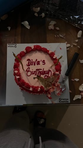 Customer photo review of Pink Vintage Cake