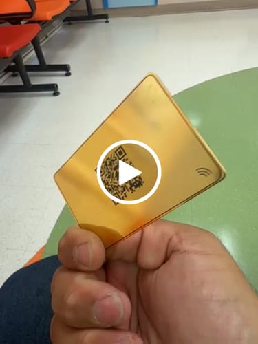 Customer video review of Custom Metal Digital Business Card (Laser Engraved)