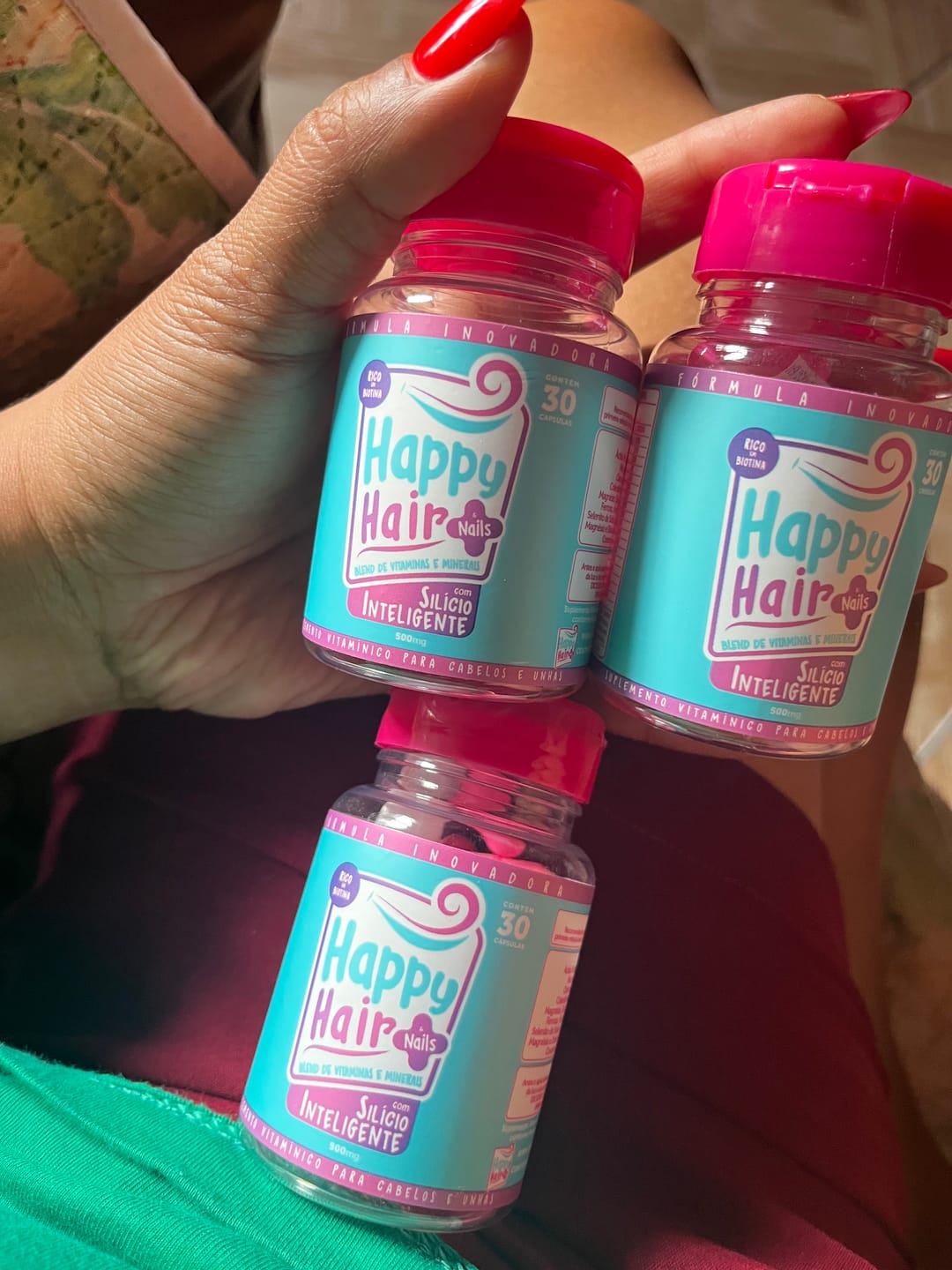 Customer photo review of Happy Hair 3 Potes