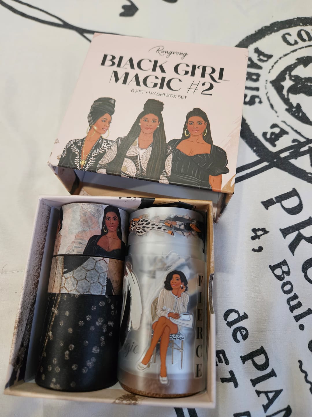 Customer photo review of Black Girl Magic #2 Pre-cut PET Tape + Washi Box Set
