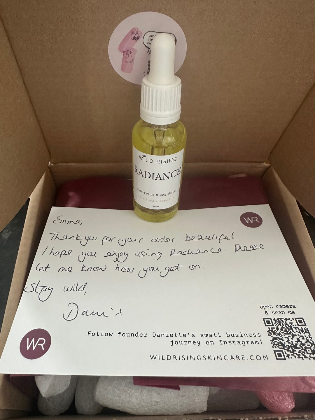 Customer photo review of Radiance - Rosehip & Chia Face Oil