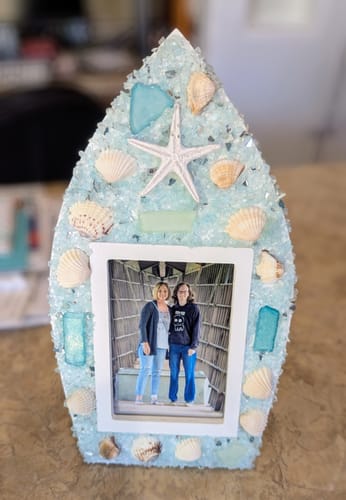 Customer photo review of LAST ONE - Sea Glass Nautical Picture Frame