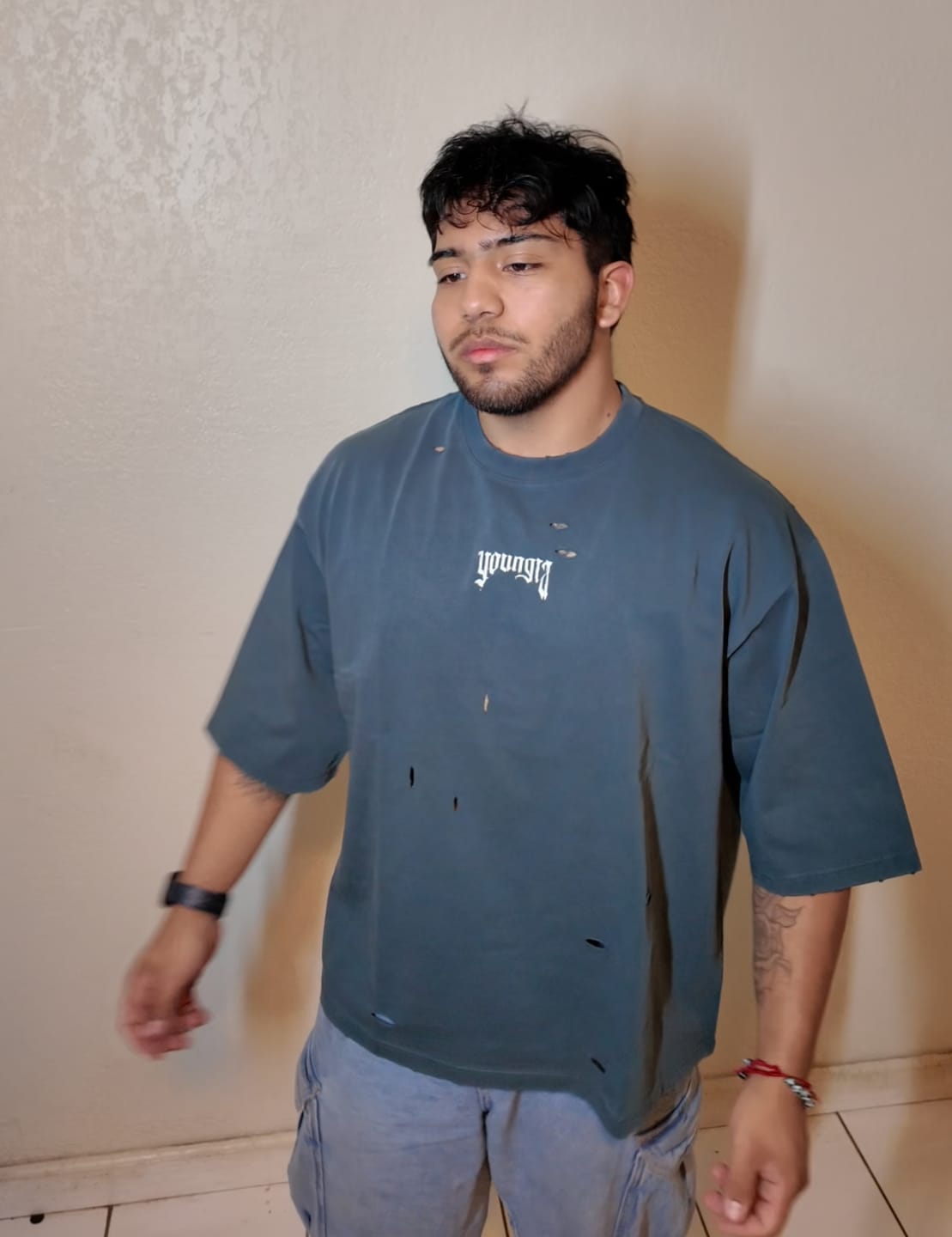 Customer photo review of 4139 - Oversized Baseball Tees